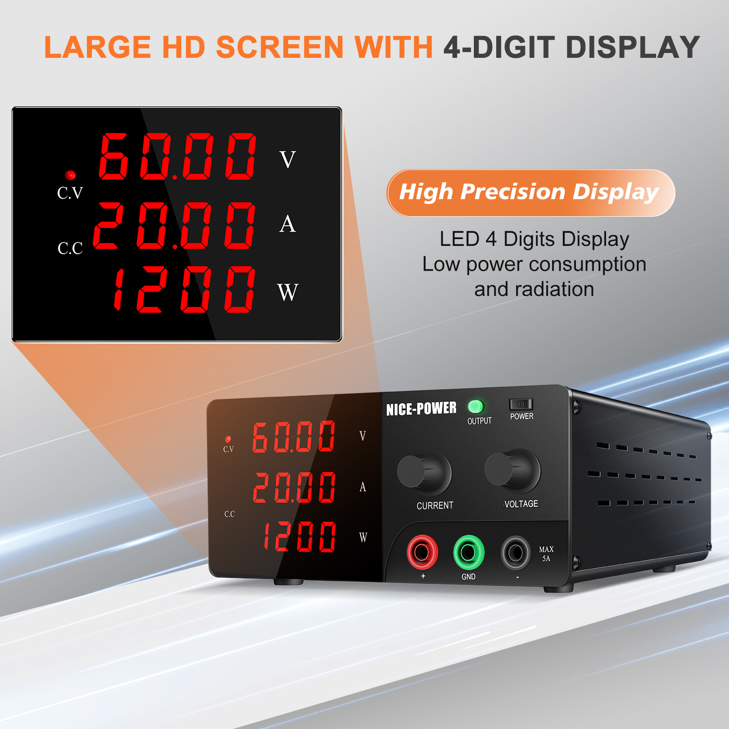 NICE-POWER 60V 20A High Power  - High Power 60V 20A Bench Power Supply review and price